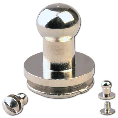 20 Knopfschraubnieten, Pilzkopf, 5 mm, nickelglänzend