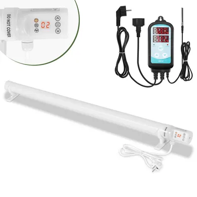 Image de Jayseuw Chauffage de serre 180W Avec 3000W Régulateur de température numérique Chauffage électrique à barres blanc pour serres Installation flexible