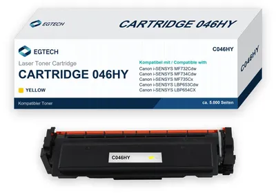 Produktbild von Toner kompatibel mit Canon Cartridge 046HY Gelb i-SENSYS MF732Cdw MF734Cdw