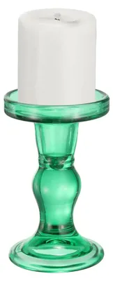 Glas-Kandelaar 14 cm grün für Kerzen