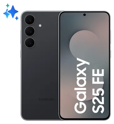 Produktbild von Samsung Galaxy S25 FE 5G, 17 cm (6.7"), 1080 x 2340 Pixel, 8 GB, 128 GB, 50 MP, Schwarz