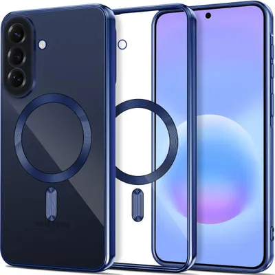 Produktbild von Handyhülle mit Kameraabdeckung für Galaxy A57 5G, Tech-Protect MagFlex für MagSafe, Transparent-Dunkelblau