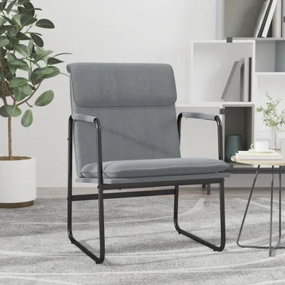 Produktbild von The Living Store Loungesessel Hellgrau 55x64x80 cm Stoff