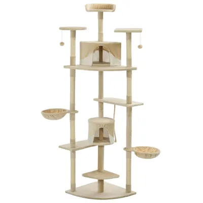 Produktbild von vidaXL Katzen-Kratzbaum Sisal 203 cm Beige und Weiß