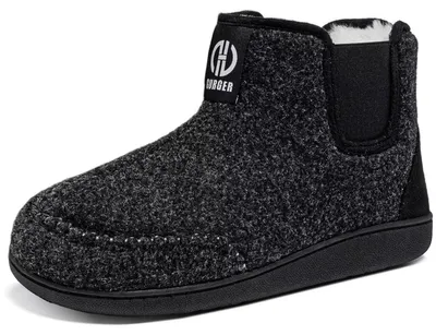 Productafbeelding van Huissloffen heren - Pantoffel laarzen - Warm pluche - Winter - Huislaarzen