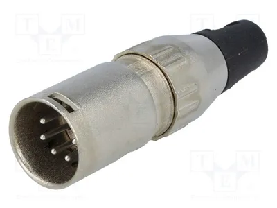 Imagen del producto de 1 conector recto para soldar, tipo macho, 50V, 701-0500 - Conector con 5 pines, para cables