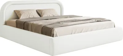 Produktbild von Selsey RUVI - Polsterbett mit Lattenrost und Stauraum, Creme, 140x200 cm