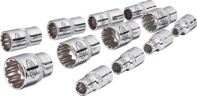 Produktbild von Vigor V1897, Steckschlüssel-Satz, 1/4", 12 Kopf/Köpfe, 4,5,6,7,8,9,10,11,12,13,14 mm