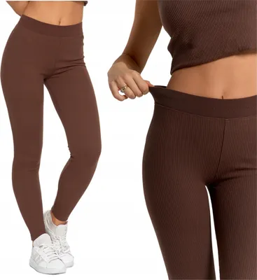 Produktbild von Damen Leggings aus gerippter Baumwolle, lang, blickdicht, modisch, MORAJ XL