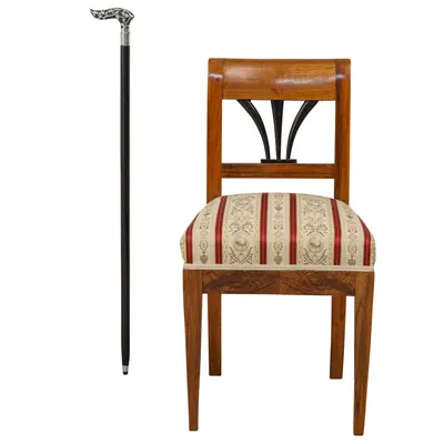 Produktbild von Spazierstock Gehstock Flanierstock Wanderstock Metall Holz Antik-Stil 94cm