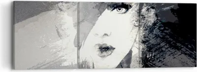 Produktbild von Bild auf Leinwand - Leinwandbild - Frau Gesicht - 90x30cm - Wand Bild - Wanddeko - Wandbilder - Leinwanddruck - Bilder - Kunstdruck - Wanddekoration - Leinwand bilder - Wandkunst - CA90x30-3757