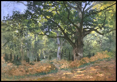 Image de Affiche 100 x 70 cm Le chêne de Bodmer, Monet Vintage pour le salon