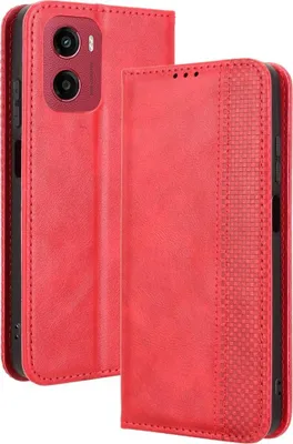 Produktbild von Motorola Moto G05 / E15 Hülle - Coverup Vintage Style Klapphülle - Rot