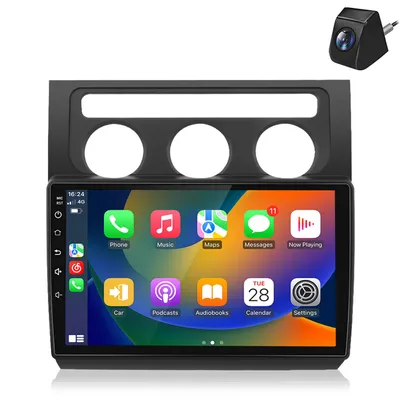 Obrázek produktu pro Carplay 2+64G 10"autorádio pro VW Touran 1T1 1T2 1T3 2003-2010 Android14 GPS WIFI BT DAB+ android auto SWC RDS FM