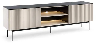 Obrázok produktu pre TV skrinka Olden – farba Cashmere – sklenená doska – 180 x 52 x 39 cm