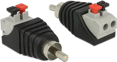 Obrázok produktu pre Delock 65566 Adapter Delock Terminalblock 2Pin -> Cinch Stecker Drucktast