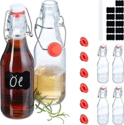 Produktbild von butelki relaxdays swing top 250 ml w zestawie 6 sztuk