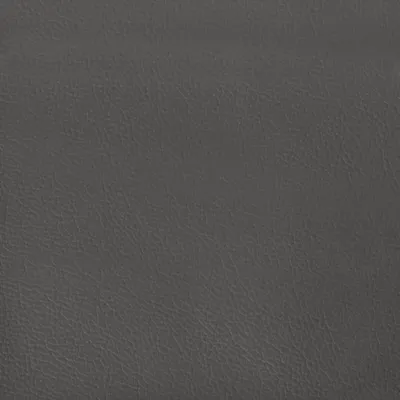 A close-up texture shot of gray faux leather.