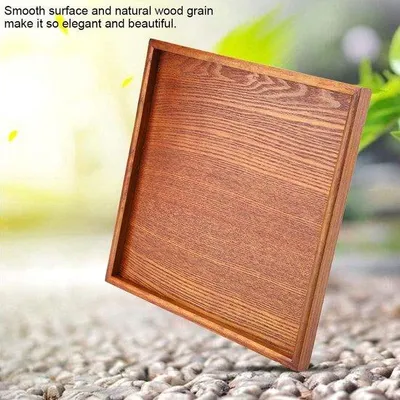 Immagine prodotto di Vassoio quadrato in legno 30x30 cm per caffè e snack