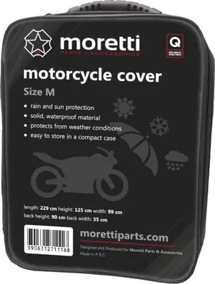 Image de Moretti Bâche Pour Moto, Scooter, Cyclomoteur - Taille. M 229X125X92