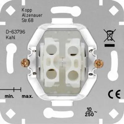 Produktbild von Kopp 503500003, Knöpfe, Metallisch, Weiß, IP20, 10 A, 250 V
