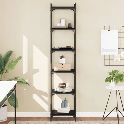 Produktbild von CLORIS Bücherregal 6 Böden Schwarz 40x30x188 cm Holzwerkstoff, 13,8 kg