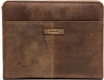 Immagine prodotto di HAROLD'S Pelle caso di scrittura Antic Ring Binder Folder Nature marrone