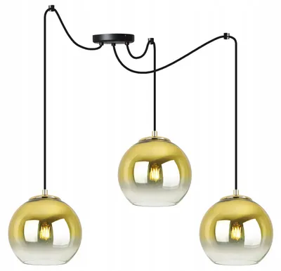 Obrázek produktu pro Závěsná lampa, stropní lustr, zlatý stínidlo, 15 cm