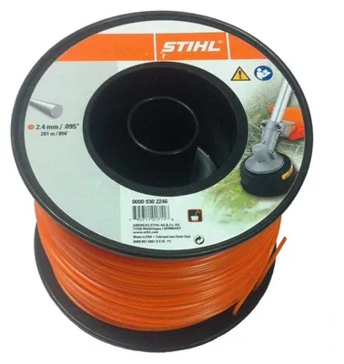Image de Fil de nylon pour coupe-bordures et débroussailleuses Stihl, diamètre 2,4 mm, longueur 261 m, référence 00009302246, pièce d'origine