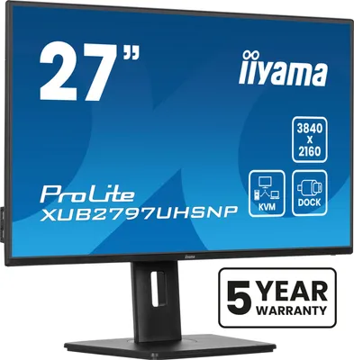 Produktbild von iiyama ProLite XUB2797UHSNP-B1 Computerbildschirm 68,6 cm (27") 3840 x 2160 Pixel 4K Ultra HD LED Schwarz