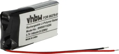 Produktbild von vhbw Akku kompatibel mit Plantronics CS70, CS70-N, CS70N Wireless Headset Kopfhörer (140 mAh, 3,7 V, Li-Polymer)