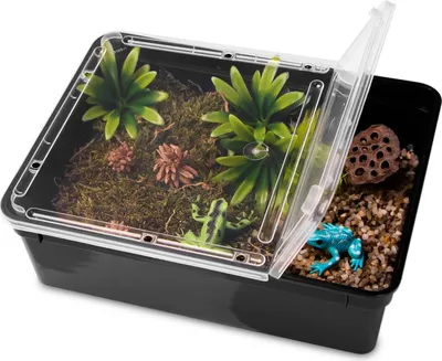 Obrázek produktu pro Terrario Reptiland Black 25x19x7,5cm - černé terárium faunarium Terrario