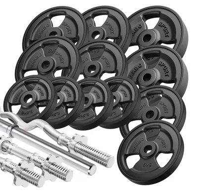 Obrázek produktu pro Sada pogumovaných zátěžových desek Marbo Sport Tri-Grip 83 kg