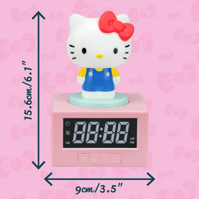 Produktbild von PALADONE Kinderwecker Hello-Kitty digitaler Wecker mit Nachtlicht und Musik
