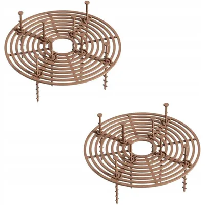 Produktbild von 2er Set Blumentopfgitter Kunststoff Pflanzenschutzgitter Braun Blumentopfschutz Ø 30 cm Schutz für Kinder Kleinkinder Haustiere