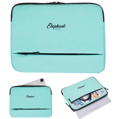 Produktbild von Laptoptasche Laptophülle Notebook Laptop Tasche Elephant Hero Signature Sleeve innen: 34 x 23 cm 15 16 Zoll Mädchen Schule A4 13803 Solid Türkis