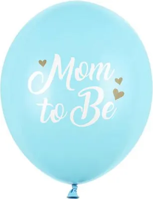 Zdjęcie produktu dla Balony lateksowe Mom to be, pastelowy niebieski 30cm, 50 sztuk
