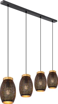 Produktbild von Globo Lighting Hängeleuchte Metall goldfarben, 4x E27
