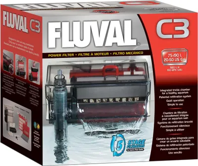 Produktbild von Fluval C3 5-Stufen Clip-On Aquarienfilter mit optischem Reinigungsindikator für Aquarien bis 190 l