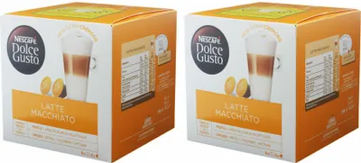 Produktbild von Nescafé Dolce Gusto Latte Macchiato, Kaffee, Kaffeekapsel, 2er Pack, 2 x 16 Kapseln (16 Portionen)