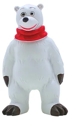 Produktbild von Weihnachtsmann & Co. KG Sammelfigur, Dekofigur, Winterfigur, Figur Weihnachtsmann und Co. KG , Weihnachtsfigur, Balbo der Bär aus Poly in Bunt mit Schal, L/B/H 5 x 5 x 10 cm.