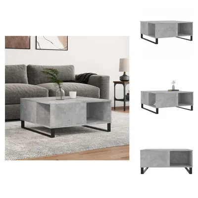 Obrázok produktu pre vidaXL Konferenčný stolík betón sivý 80x80x36,5 cm materiál na báze dreva - Konferenčné stolíky