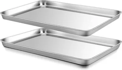 Produktbild von Famanu Backblech Set 2-teilig - Edelstahl, rechteckig, 40,5 x 30,5 cm