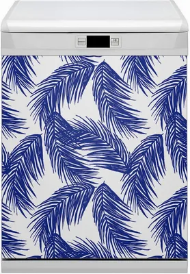 Produktbild von Dekorative Magnetmatte Küche Geschirrspüle 60x80 cm  Magnet für Spülmaschine  - Granatapfelblatt