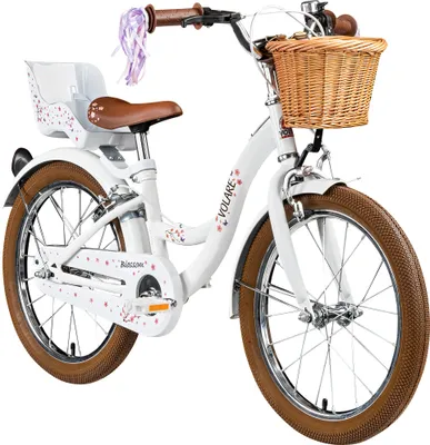 Produktbild von VOLARE Kinderfahrrad Blossom  18  Zoll ohne Rücktrittbremse, weiß