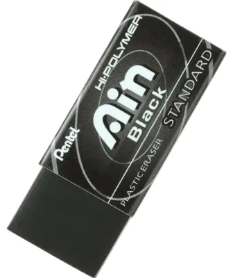 Image de Gomme pour crayon Pentel Ain Black ZEAH06 noire