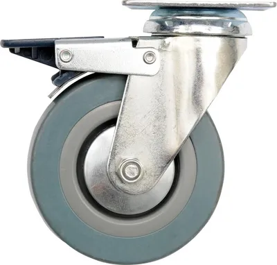 Immagine prodotto di Ruota girevole in gomma con freno 30 kg 75/21/104 mm