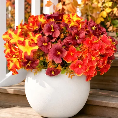 Productafbeelding van Kunstbloemen - Set van 6 kunstbloemen - Herfstdecoratie voor herfstboeketten