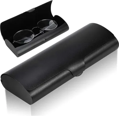 Produktbild von Brilletui hardcase Aluminium, Metall Lesebrillenetui hartschalen schwarz für Damen und Herren | Brille Schutz Etui Reisen Alltag