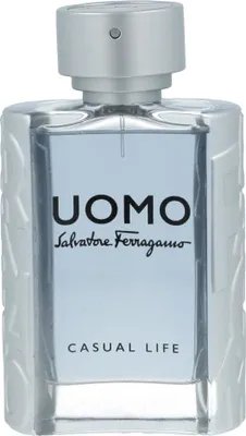 Produktbild von Salvatore Ferragamo Uomo Casual Life, Männer, 100 ml, Kardamom, Zitrone, Violett, Ambrette, Kaffee, Kaschmirhölzer, Zedernholz, Weißer Moschus, ALCOHOL DENAT. (SD ALCOHOL 39-C), PARFUM (FRAGRANCE), AQUA (WATER), LIMONENE, LINALOOL, ETHYLHEXYL...